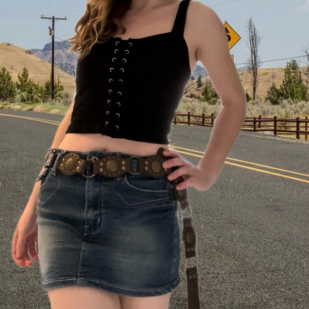 Black Laced Up Top